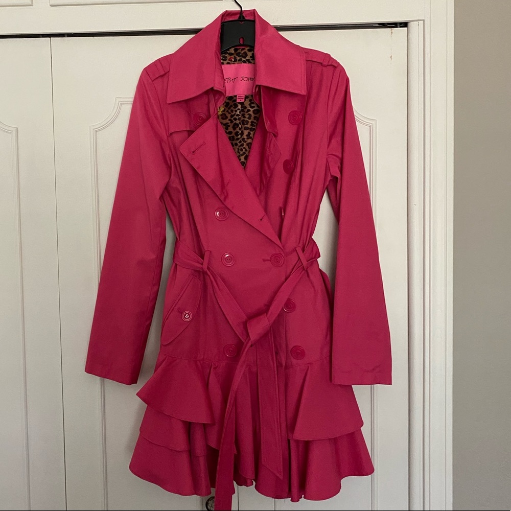 Betsey Johnson Frilly Rain Coat